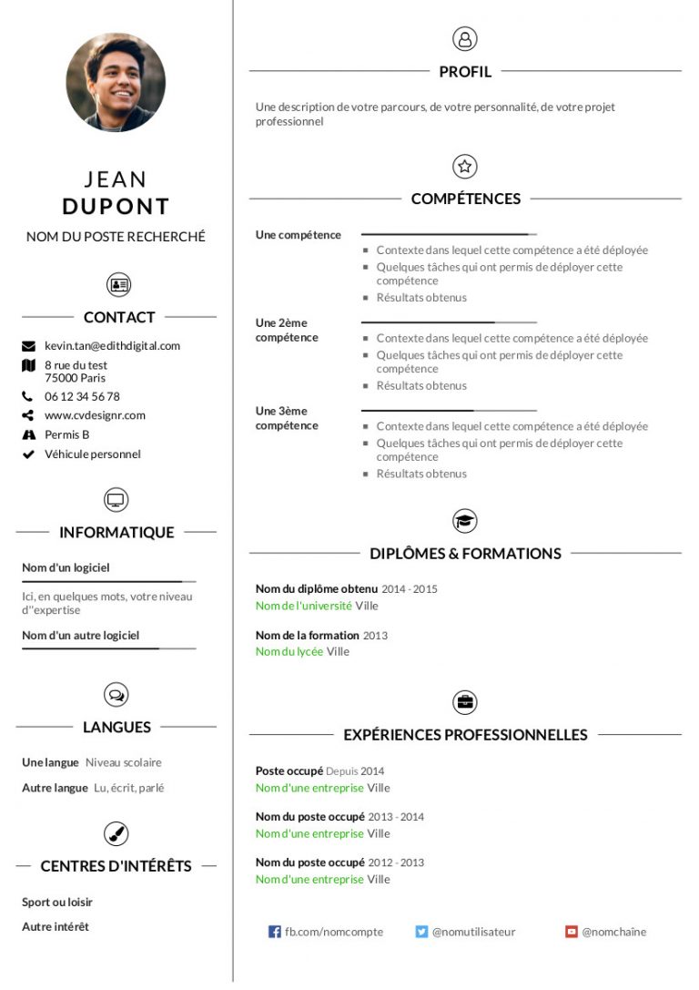 Les Différents Types De Cv Selon Votre Profil Cvdesignr Le Blog | Free ...