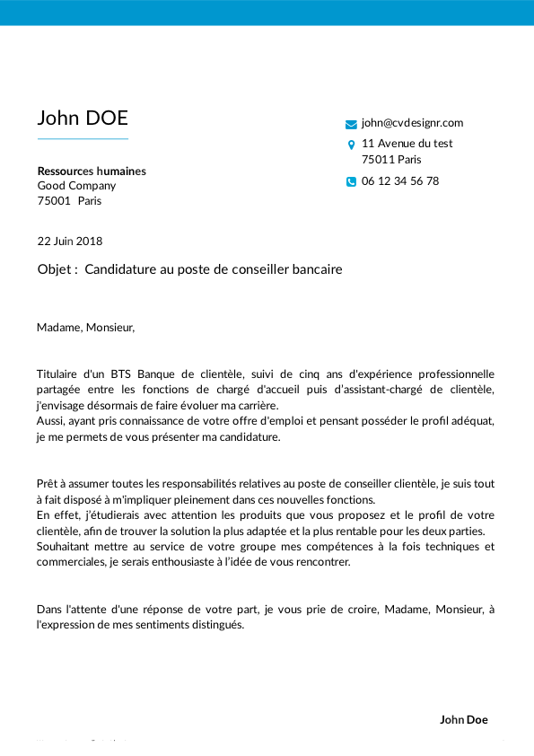 Lettre de motivation pdf